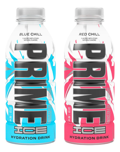 2 Pack Prime Hydration Drink Blue & Red Chill Edición Limita