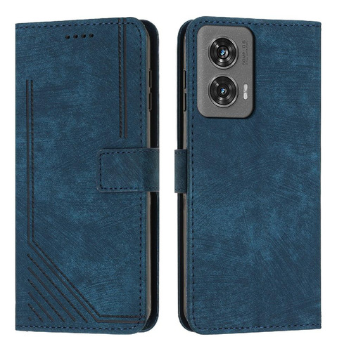 Funda Para Motorola Moto Edge 50 Fusion 5g Pu Cuero Lateral