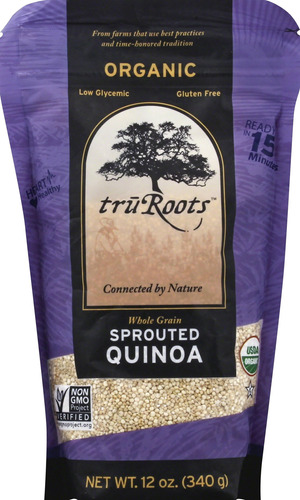 Truroots Quinoa Germinada Organica De Grano Entero, 12 Onzas