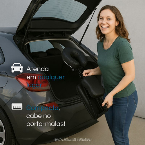 Cadeira Massagem Dobrável Portátil Quick Massage Fácil Uso