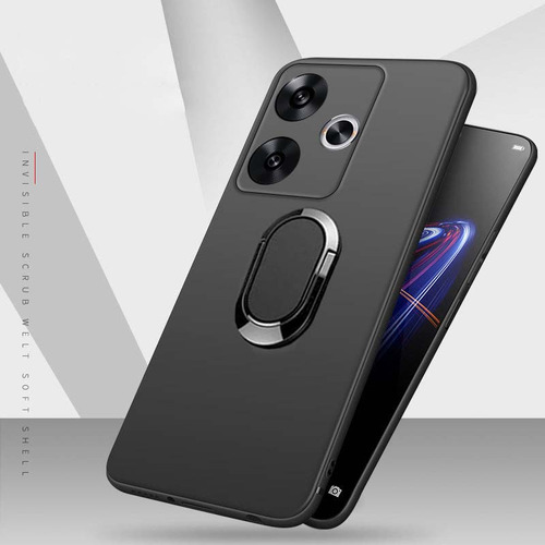Funda Para Xiaomi Poco M6 4g Cáscara Blanda Anillo+mica