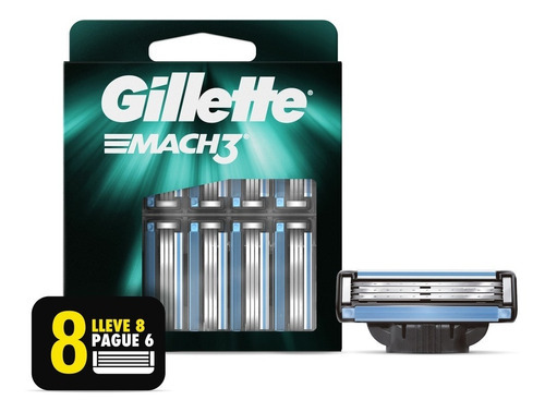 Cartuchos De Afeitar Gillette Mach3 8 Un