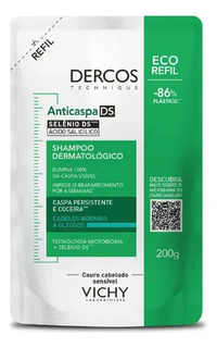 Shampoo Anticaspa Refil Normais a Oleosos com Selênio DS, DS Dercos Vichy, 200ml