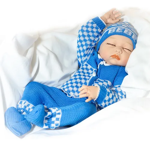 comprar Muñeco Bebe Prematuro Cuerpo De Silicon Dormido 50cm