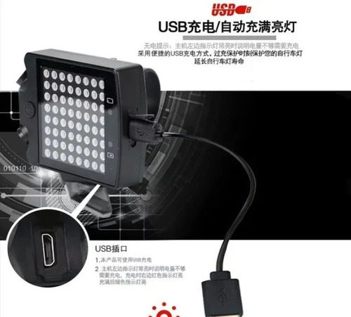 Imagem 5 de 10 de Lanterna Traseira Bike Seta Controle Sem Fio Usb