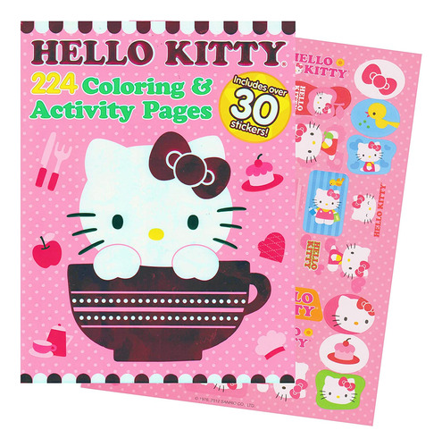 Libro De Actividades Para Colorear De Hello Kitty Con Pegati