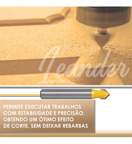 Fresa Para Dobra Vincar Acm Corte Cnc Router Tupia Alumínio