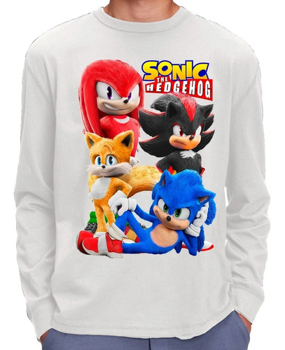 Camisetas Remeras Manga Larga  Sonic 