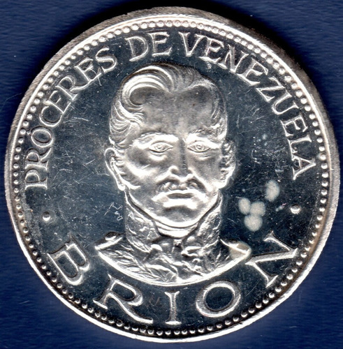 Medalla Plata Pura 1000 Próceres De Venezuela Brion