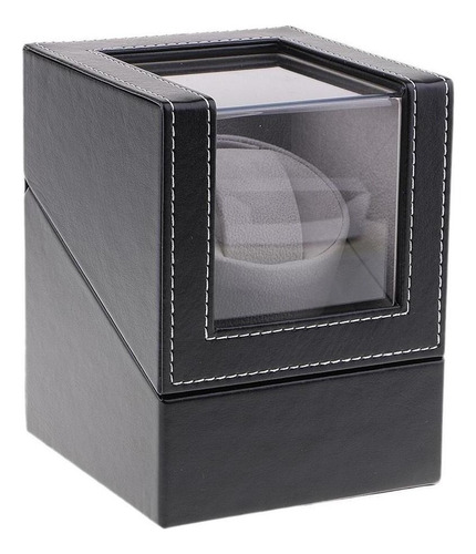 Caja De Almacenamiento De Reloj Mecánico Negro