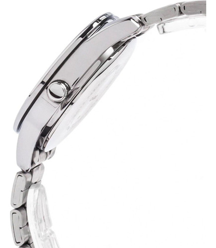 Reloj Casio Mujer Modelo Ltp-v005d-4budf /relojería Violeta Color De La Correa Plateado