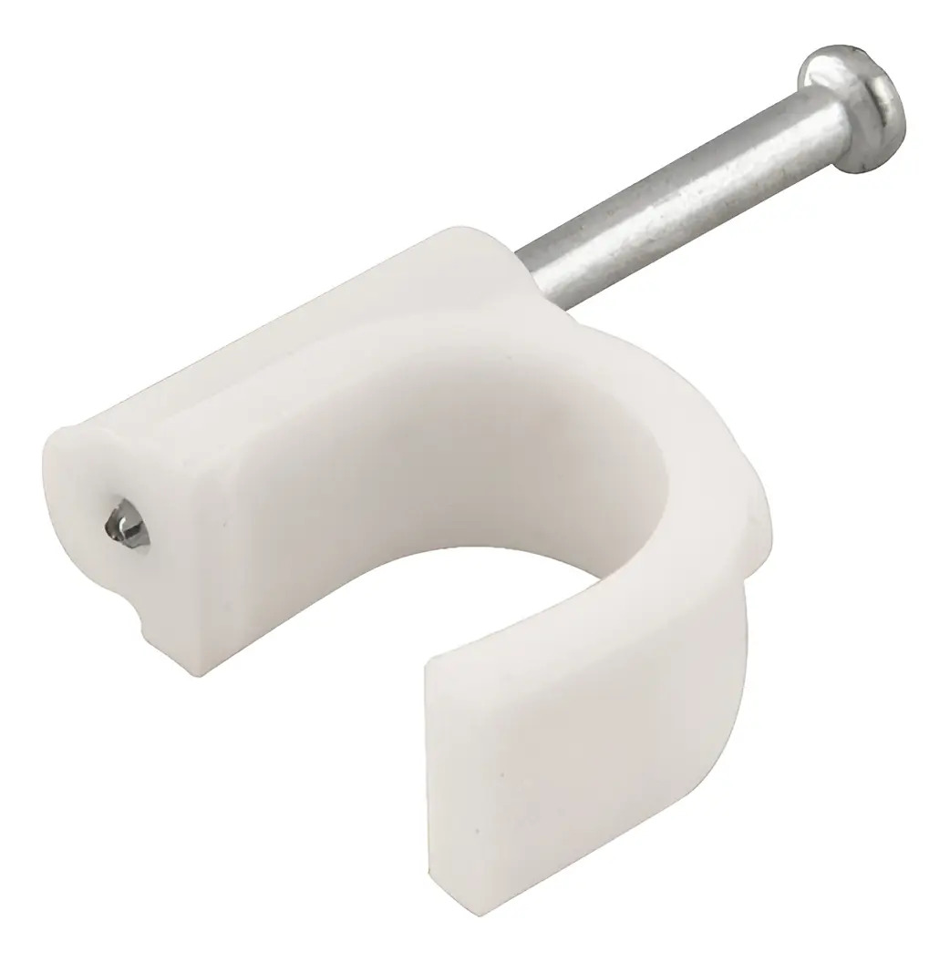 Fixa Fio Redondo 8mm Branco Com 100 Vonder