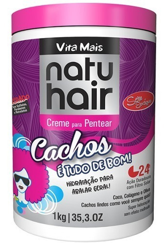 Creme P/pentear Natuhair Cachos É Tudo De Bom 1kg S/parabeno