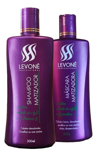 Kit Levone Shampoo E Máscara Matizante 300ml