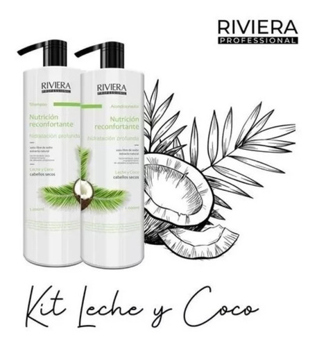 Kit Shampoo +acondicionado Riviera Profesional De Coco