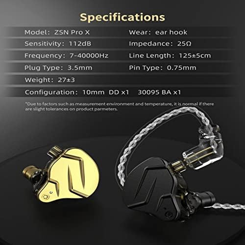 Kz Zsn Pro X Auriculares Con Cable, Auriculares Internos Con