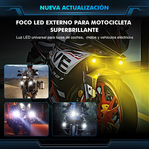 Faros De Lupa Luces Led Auxiliares Auto Con Doble Color 2pcs