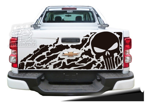 Calco Chevrolet S10 2013 - 2019 Punisher Calavera Porton