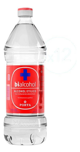 Alcohol Bialcohol Etilico 70% Porta 1 Litro Pack X 6