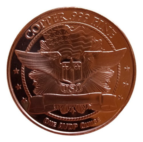 Moneda De Puro Cobre 1 Onza Troy Liberty Usa