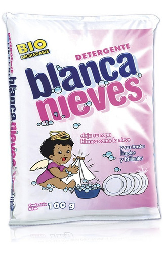 Blanca Nieves Detergente En Polvo Cajacon 100 Bolsas De 100g