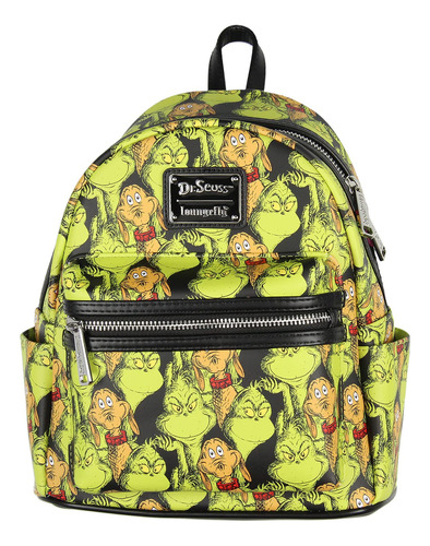 Dr. Seuss The Grinch And Max - Mini Mochila De Piel Sintét.