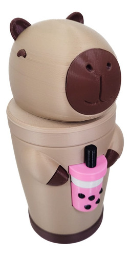 Vaso Milkshakes 300ml Con Sorbete De Regalo Capibara Refresco