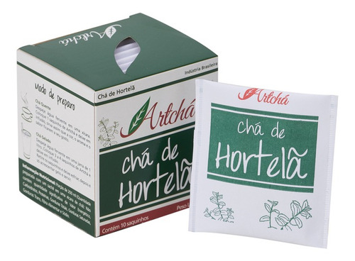Chá Hortela Caixa C/10 Sachês 10gr - Artchá