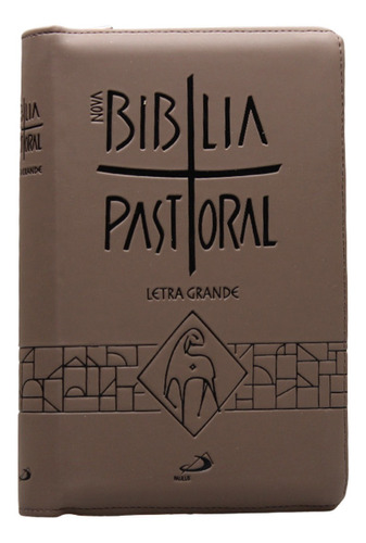 Bíblia Sagrada Nova Pastoral Letra Grande Zíper Católica