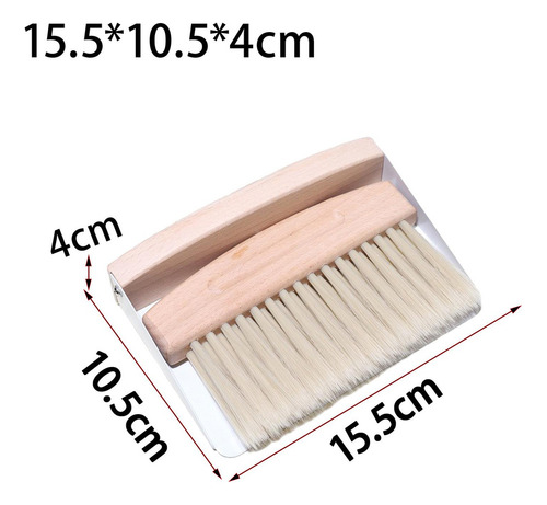 C-f Mini Recogedor Con Mango De Madera, Cepillo Cerdas De