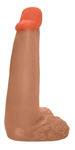 Pene grande y grueso con escroto largo, 28 x 8,3 cm, color beige