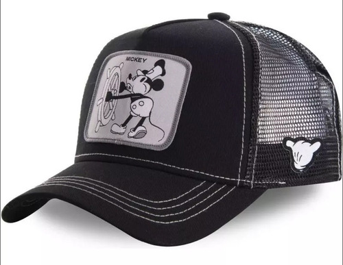 Gorras Personajes Mickey Mouse Blanco Y Negro Clásico Barco