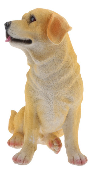 Color Gris polirresina, 43 cm Figura Decorativa de Perro Labrador Retriever iD FOR YOU 