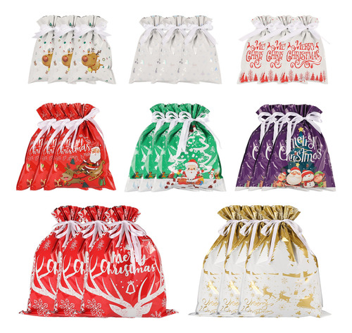 Bolsas De Regalo Con Cordones Navideños M 2024 New Christ 80