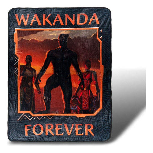 Marvel Black Panther Wakanda Forever - Manta De Forro Polar