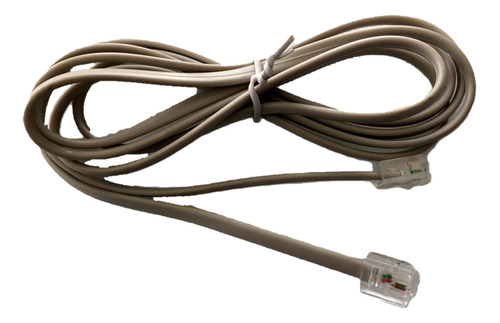 Cable Telefonico Plano 2 Hilos Con Conectores Rj-11 1.5 Mts