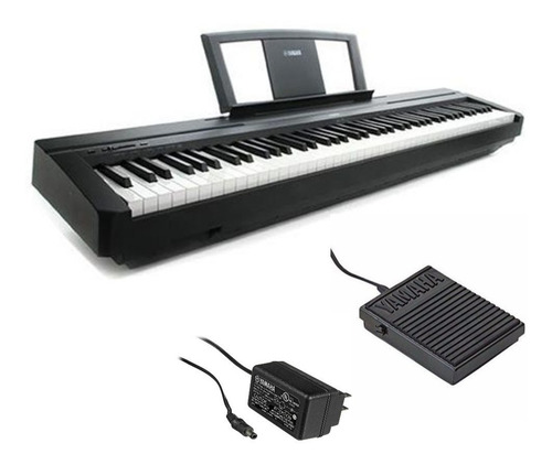 Imagen 3 de 4 de Yamaha Teclado P45 Y Base L85 Madera Pedal Sustain Original