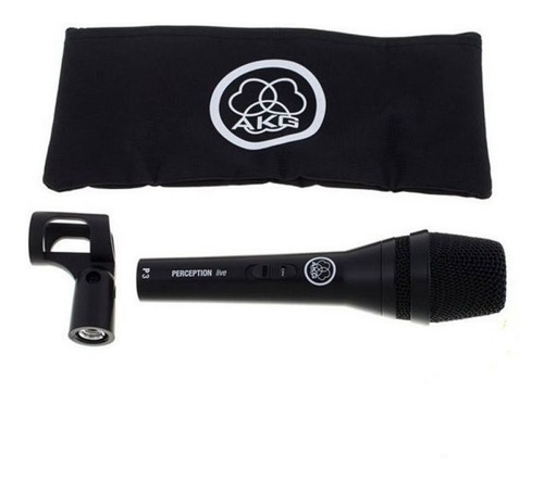 Microfone AKG P3 S dinâmico cardióide preto
