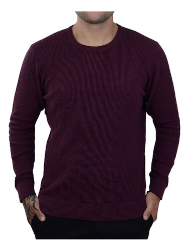 Blusa Masculina Docthos Sueter Tricot Slim Bordô - 766947