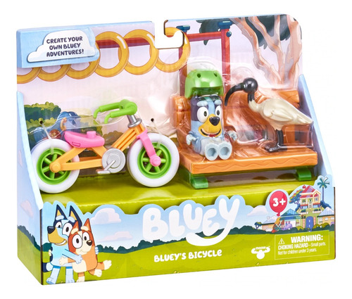 Figura Bluey Con Bicicleta Con Accesorios - Bluey