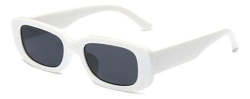 Óculos De Sol Bulier Modas Hype, Cor Branco Armação De Acetato, Lente De Policarbonato Haste De Acetato