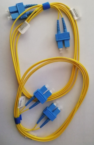 2 Jumper Duplex Sc- Sc Fibra Óptica Monomodo 9/125, 2mt C/u (Usado)