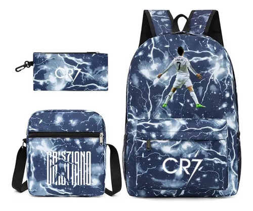 Mochila Cr7 Football Star De Tres Piezas