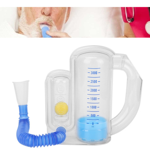 Ejercitador De Respiración Con Espirometría De 3000 Ml, Lung
