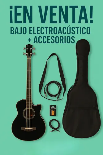 Bajo Electroacústico Ibanez Aeb8e-bk 4 Cuerdas - ¡nuevo!