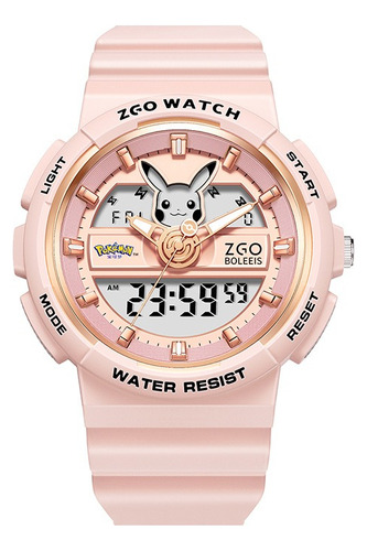 Pokémon 8631 Pikachu Moda Impermeable Reloj Luminoso