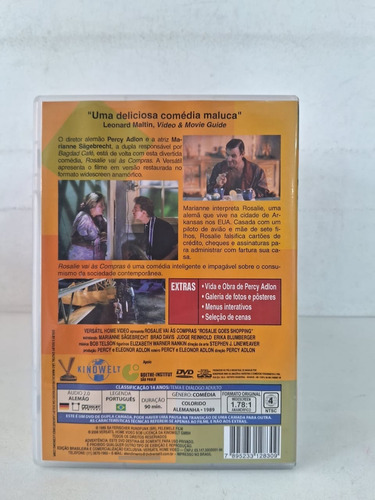 Dvd Rosalie Vai Às Compras Direção Percy Adlon (Usado)