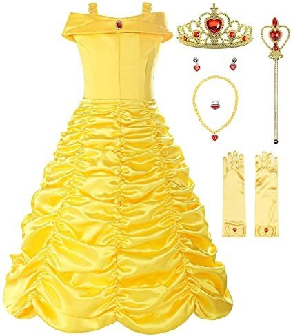 Relibeauty - Disfraz De Princesa Con Capas Y Accesorios, De