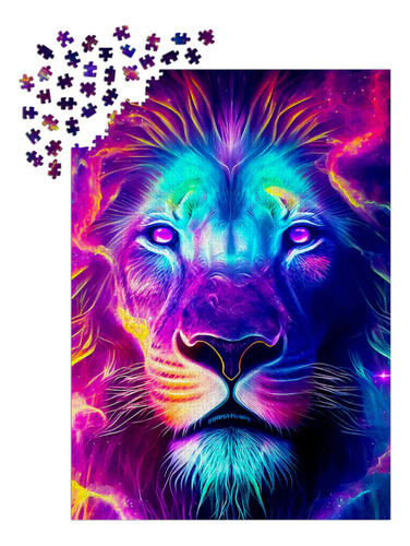 Rompecabezas Su Majestad - El León: 1000 Piezas Enjoy Puzzle
