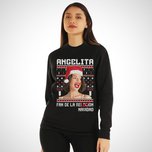 Sudadera Unisex Angela Aguilar Ugly Sweater Navidad Fan